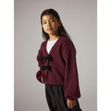 Name It Burgundy Black Bow Nkfrina Ls Knit Card