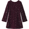 Name It Burgundy Black Bow Nkfrusitta Ls Dress