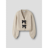 Name It Cement Black Bow Nkfrina Ls Knit Card