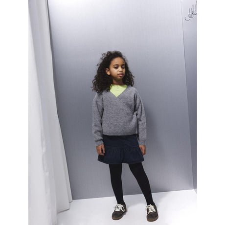 Name It Grey Melange Nkfsanie Ls Knit