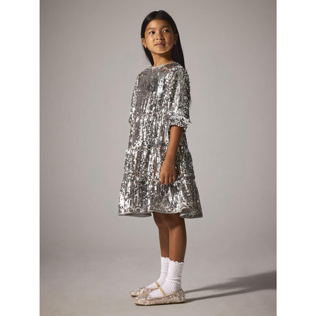 Name It Silver Nkfriscing 3/4 Sl Dress