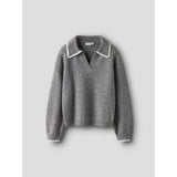 Name It Grey Melange Nkfrikasa Ls Knit Polo