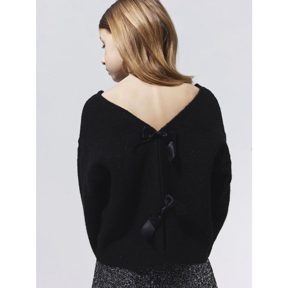 Name It Black Nkfsimra Ls Sh Knit
