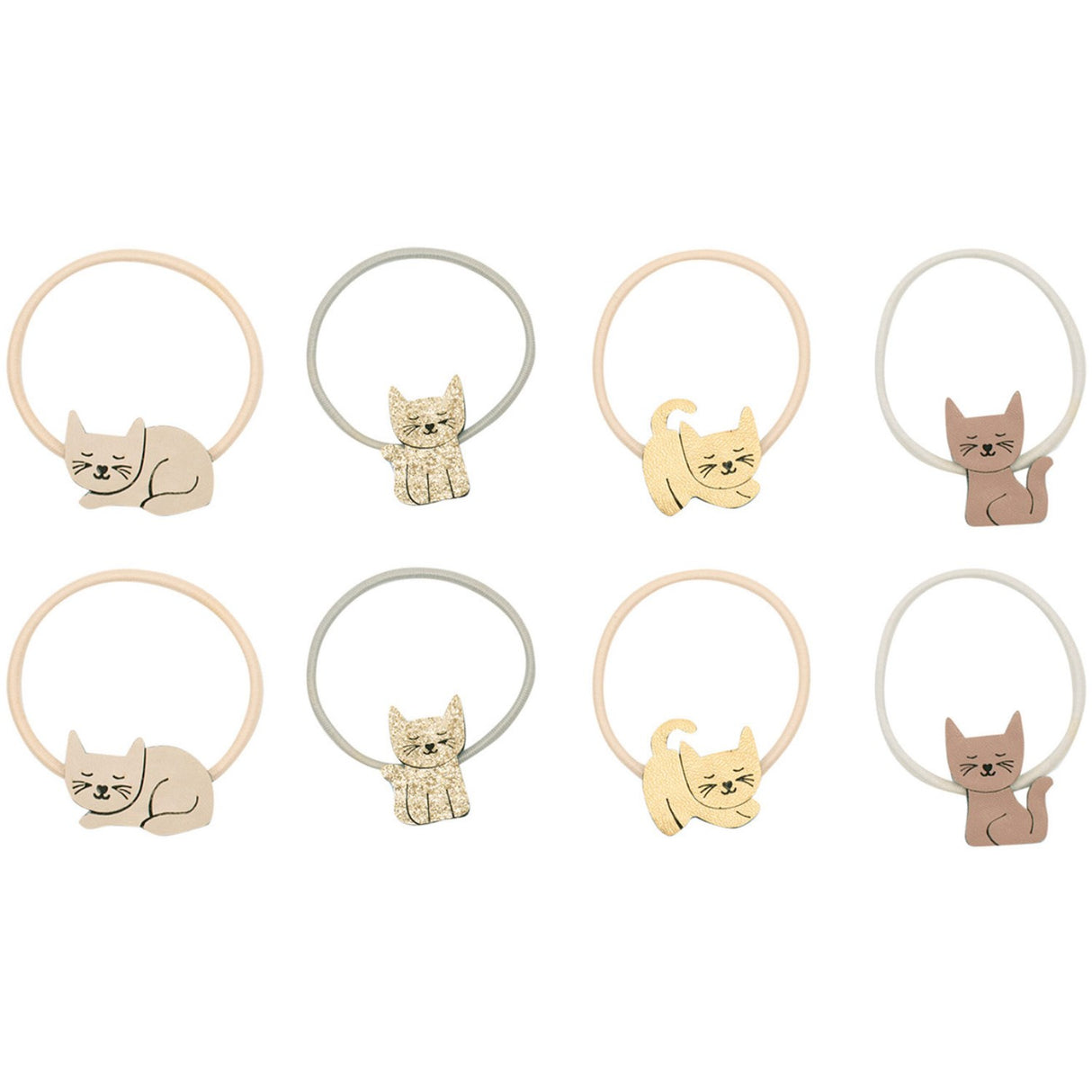Mimi & Lula 8 Hårelastikker - Mini Kitty Cat