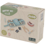 Dantoy Dentist Set Wood In Gift Box 19 Pieces