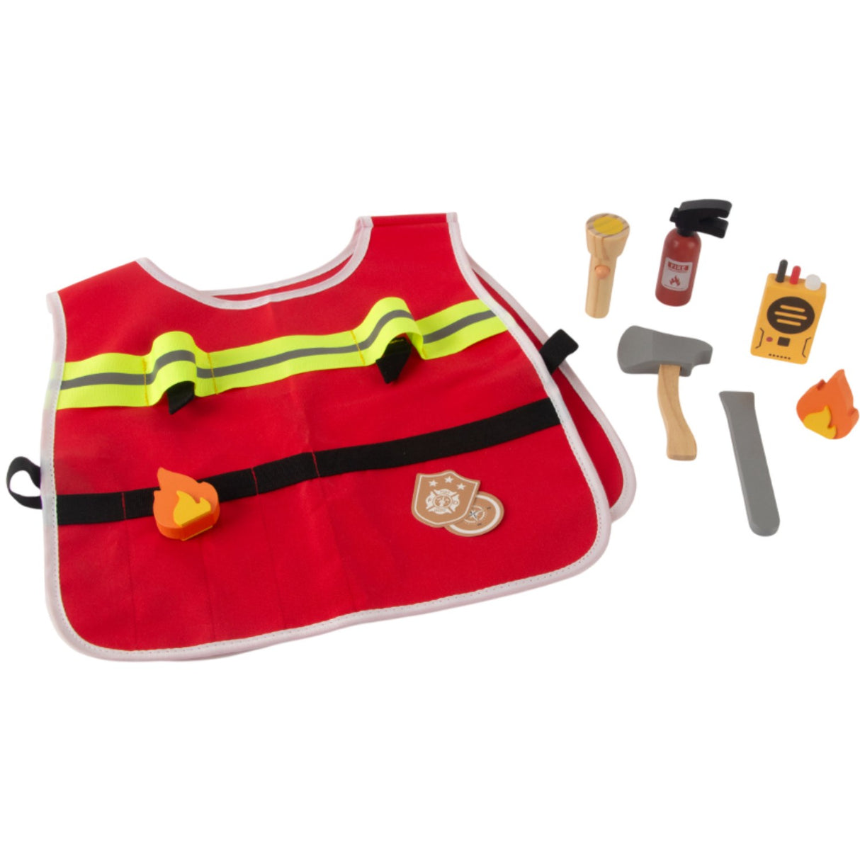 Dantoy Fireman Set Wood In Gift Box 10 Pieces