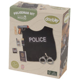 Dantoy Policeman Set Wood In Gift Box 8 Pieces