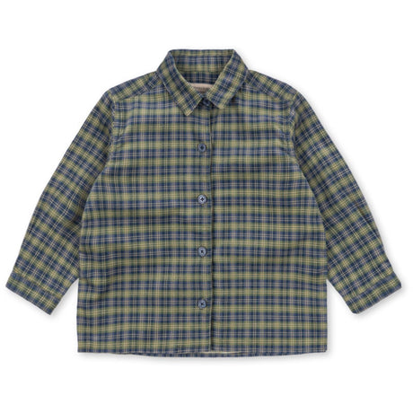 Konges Sløjd Laurel Blue Check Cara Ls Shirt GOTS