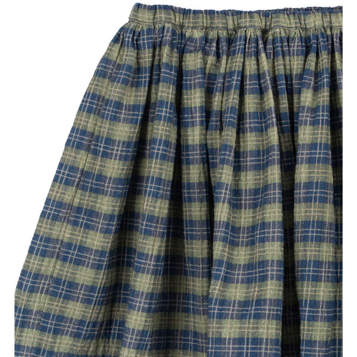 Konges Sløjd Laurel Blue Check Terre Skirt GOTS