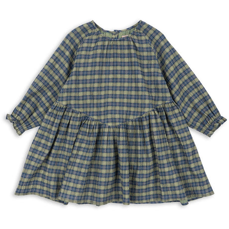 Konges Sløjd Laurel Blue Check Terre Dress GOTS