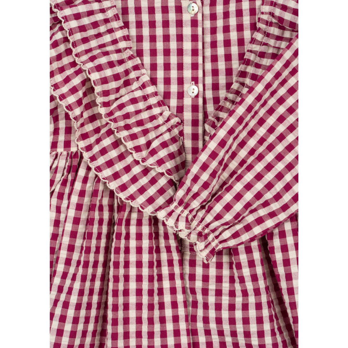 Konges Sløjd Sangria/Butter Check Kim Dress GOTS