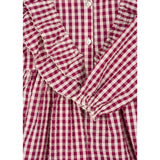 Konges Sløjd Sangria/Butter Check Kim Dress GOTS