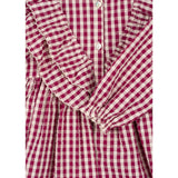 Konges Sløjd Sangria/Butter Check Kim Dress GOTS