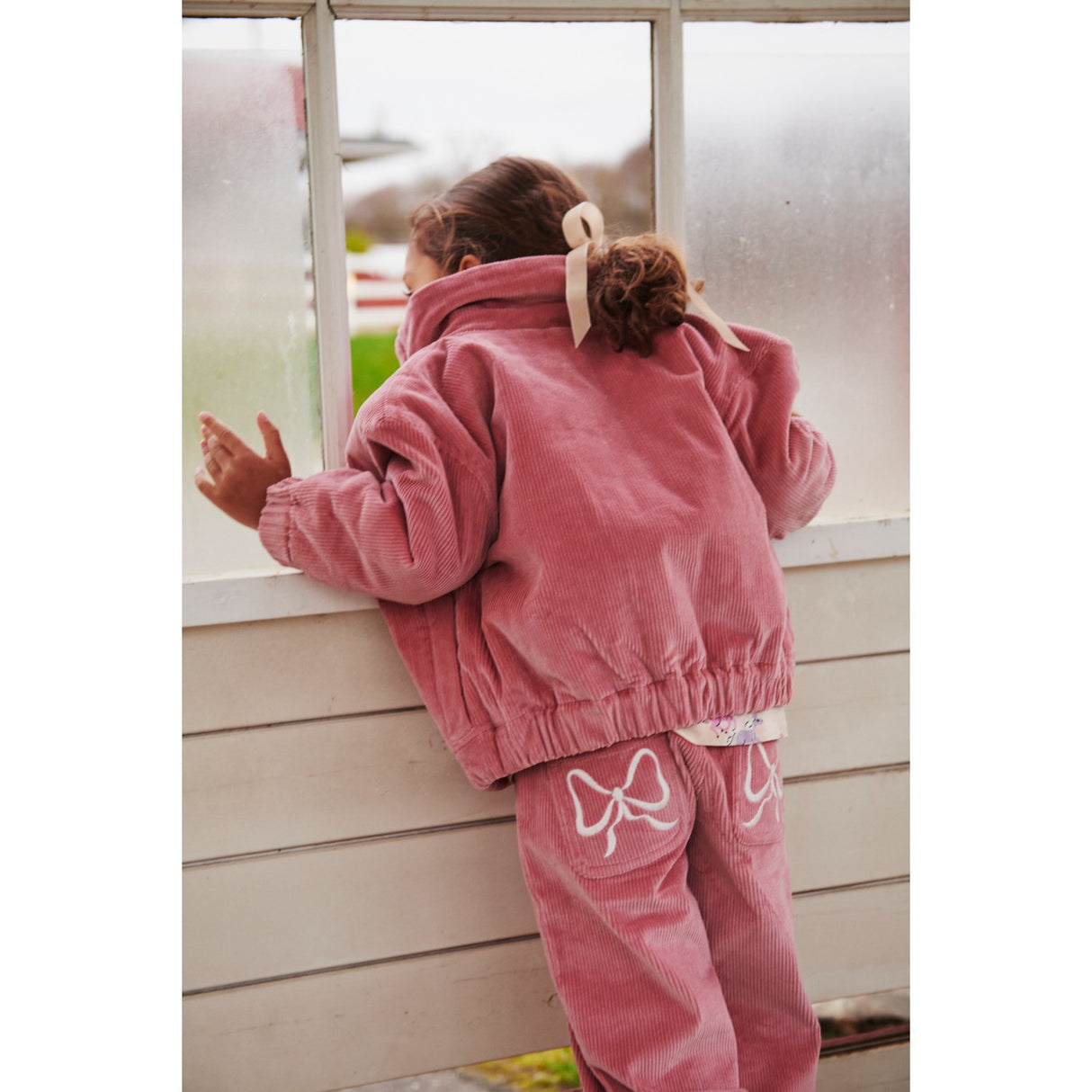 COPENHAGEN COLORS Rose Comb. Corduroy Bumper Jacket