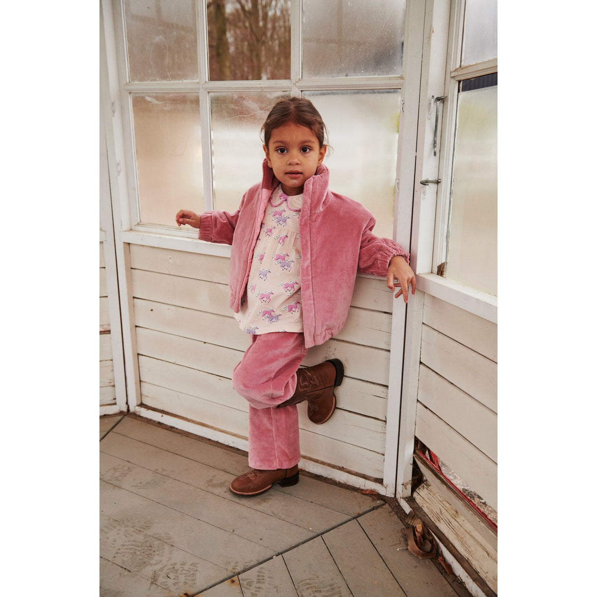 COPENHAGEN COLORS Rose Comb. Corduroy Bumper Jacket