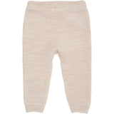 COPENHAGEN COLORS Pale Cream Mel Merino Baby Leggings In Garter Stitch