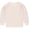 COPENHAGEN COLORS Cream/Lavender/Dusty Rose Combi Merino Classic Rib Blouse