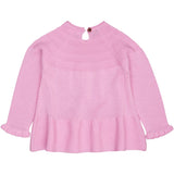 COPENHAGEN COLORS Syringa Merino Knit Blouse With Frill