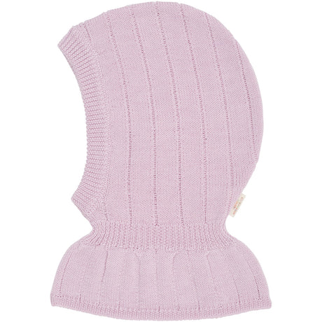 COPENHAGEN COLORS Lavender Merino Rib Knitted Balaclava