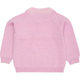 COPENHAGEN COLORS Ballerina/Syringa Stripe Merino Striped Blouse W. Collar