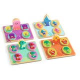 Djeco Wooden Apprenticeship Games, Ludo Sea 4 Games