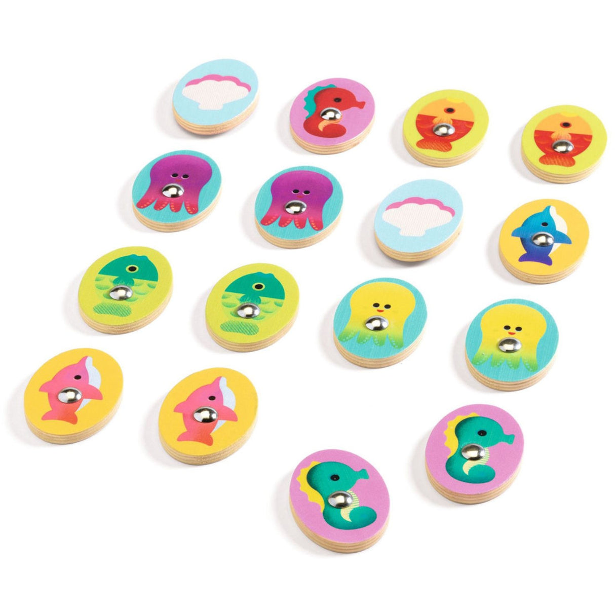 Djeco Wooden Apprenticeship Games, Ludo Sea 4 Games