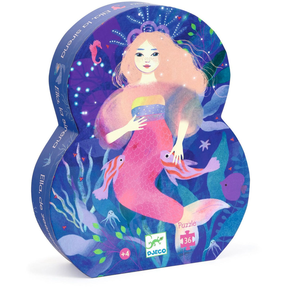 Djeco Silhouette Jigsaw Puzzle, Ella the Mermaid - 36 pieces