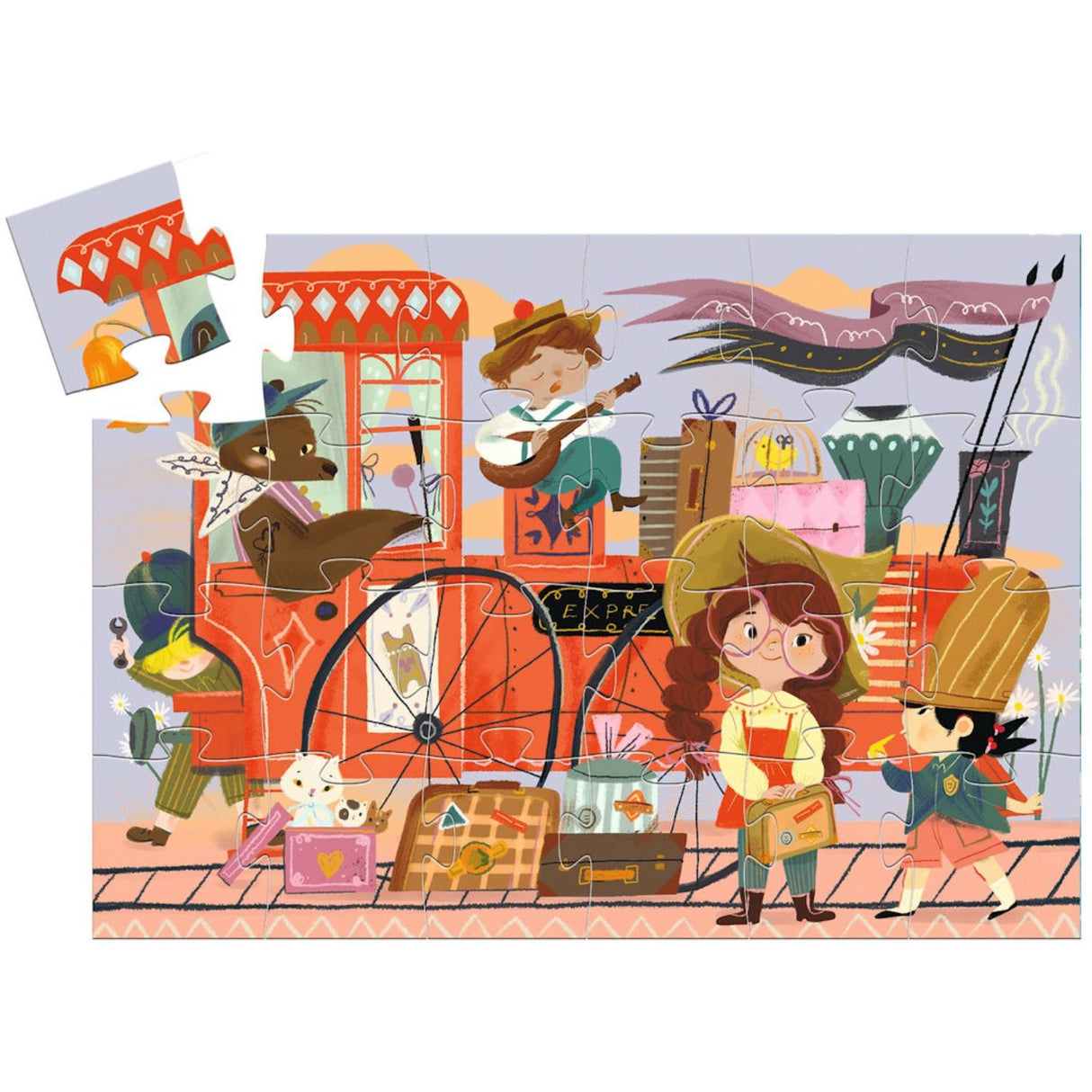 Djeco Silhouette Jigsaw Puzzle, Mia's Journey - 36 Pieces