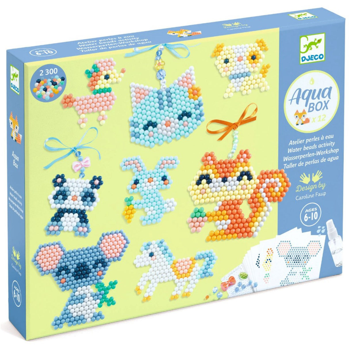 Djeco Creative Water Beads, Furry Friends