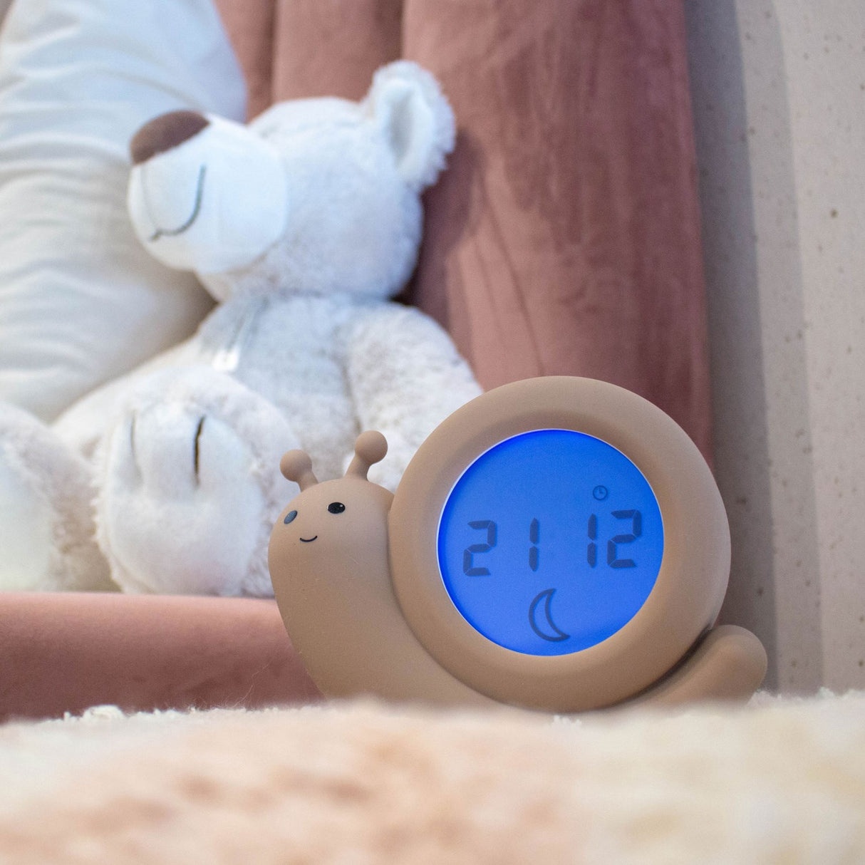 Alecto Beige Sleep Trainer Night Light And Alarm Clock