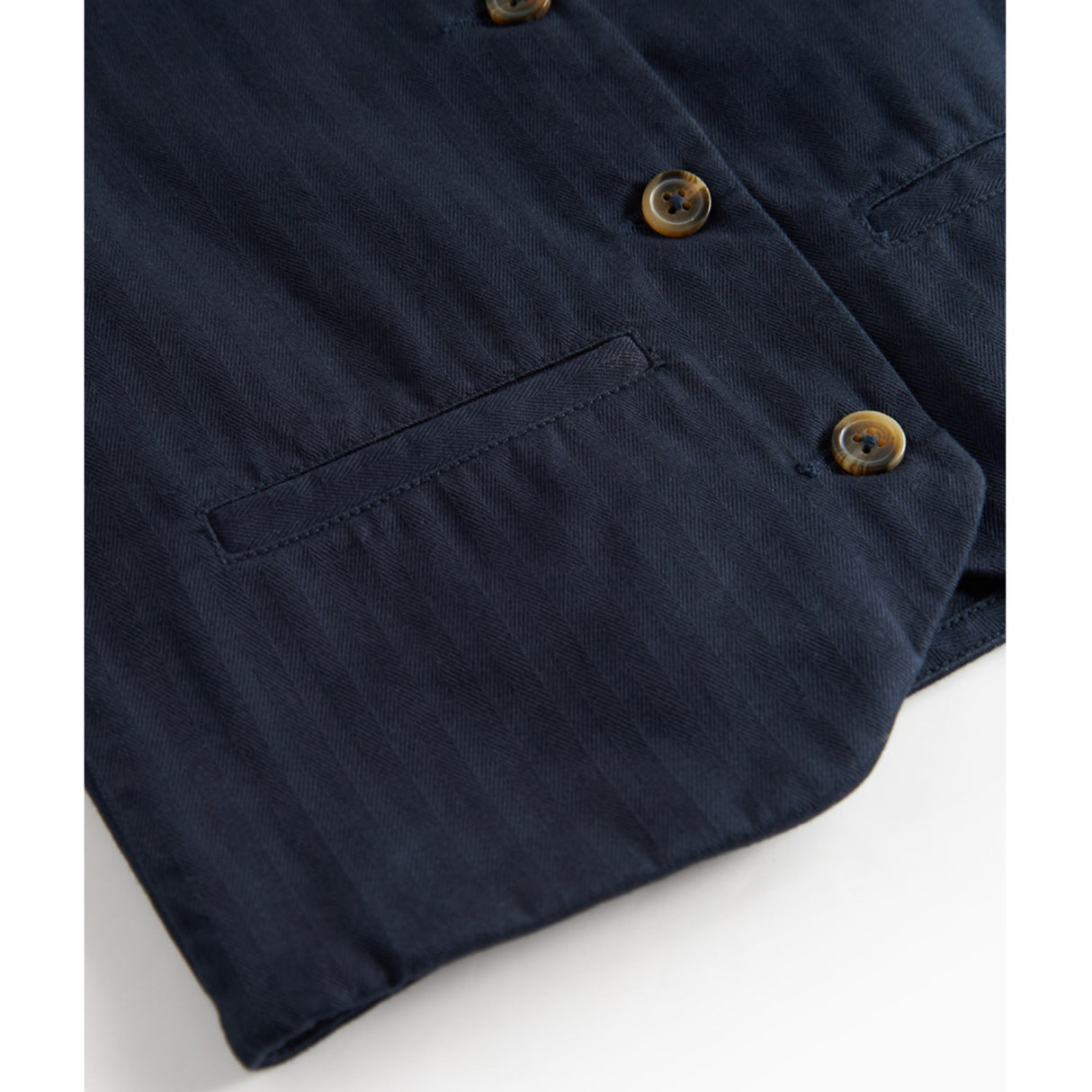 MarMar Herringbone Twill Pilot Navy Jason Vest