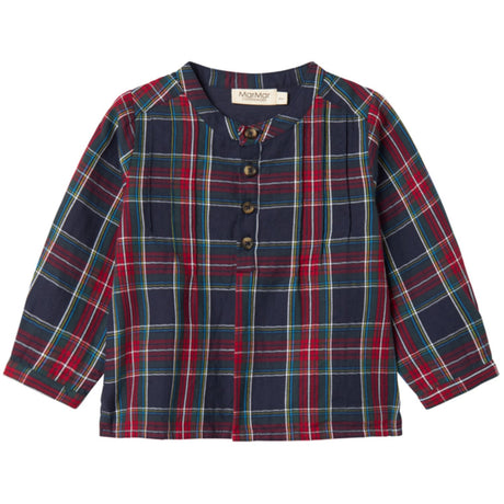MarMar Check Pilot Navy Check Totoro Shirt