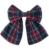 MarMar Check Pilot Navy Check Alina L Hair Bow