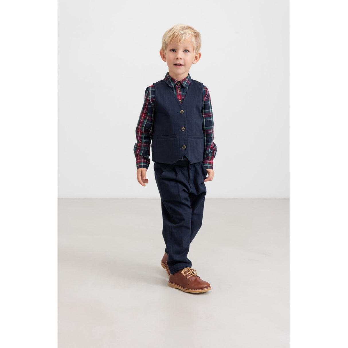 MarMar Check Pilot Navy Check Tommy Shirt