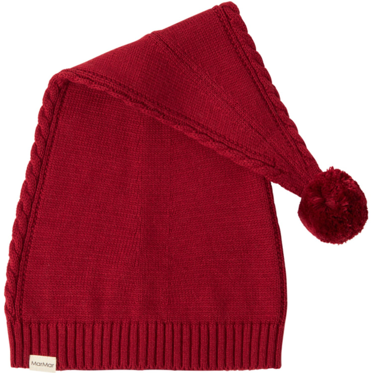 MarMar Cotton Rayon Knit Cable Hibiscus Red Alfen Christmas Hat