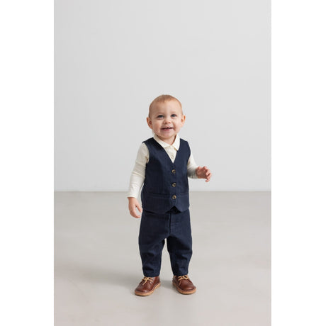 MarMar Herringbone Twill Pilot Navy Polle Pants