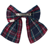 MarMar Check Pilot Navy Check Alina L Hair Bow