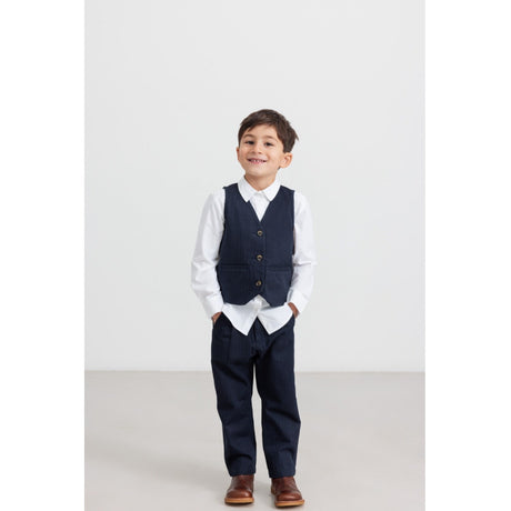 MarMar Herringbone Twill Pilot Navy Piper Pants