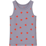 Name It Lavender Gray Nmftank Top 2P Lavender Hearts Noos