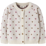 Lil'Atelier Turtledove Sepia Tint Nmfsaran Ls Knit Card Heart Lil