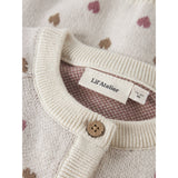 Lil'Atelier Turtledove Sepia Tint Nmfsaran Ls Knit Card Heart Lil