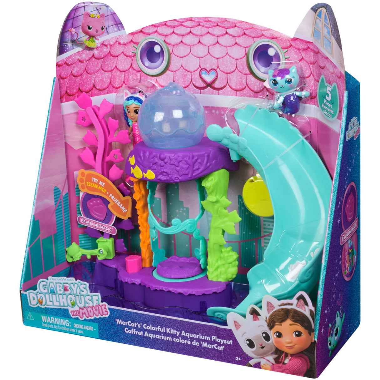 Gabby's Dollhouse Movie Meercats Kitty Aquarium Playset