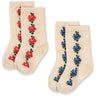 Konges Sløjd Rose Mix 2 Pack Fine Jaquard Socks