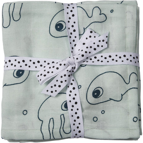 DonebyDeer Blue Swaddle 2-Pack Sea Friends