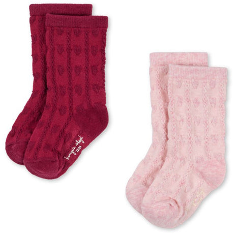 Konges Sløjd Heart Mix 2 Pack Fine Jaquard Socks