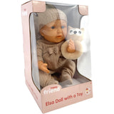 Happy Friend Elsa Doll 38 Cm With A Toy Brown Suit