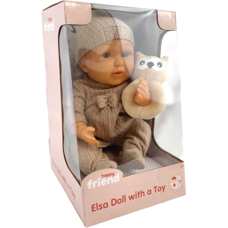 Happy Friend Elsa Doll 38 Cm With A Toy Brown Suit