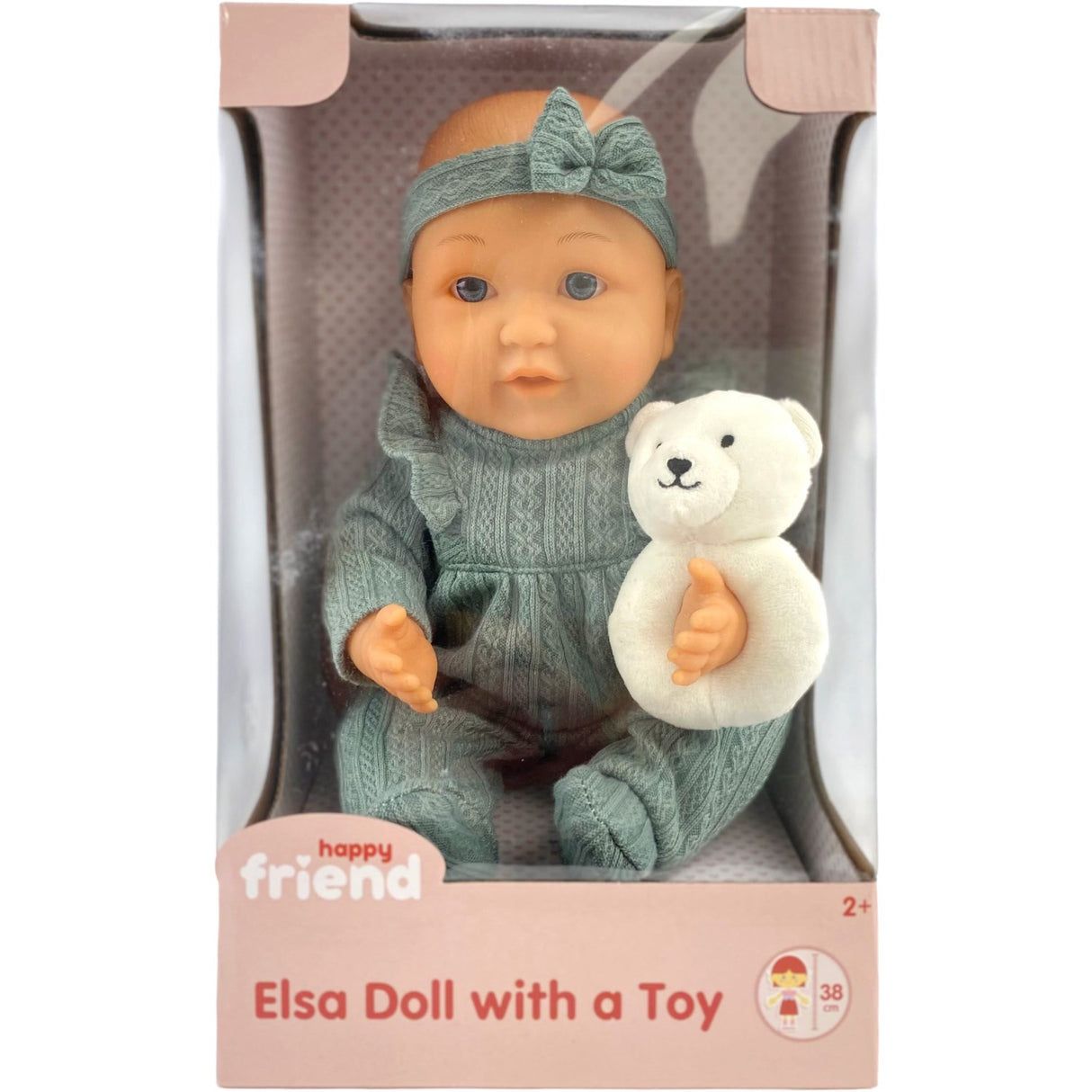 Happy Friend Elsa Doll 38 Cm With A Toy Green Suit