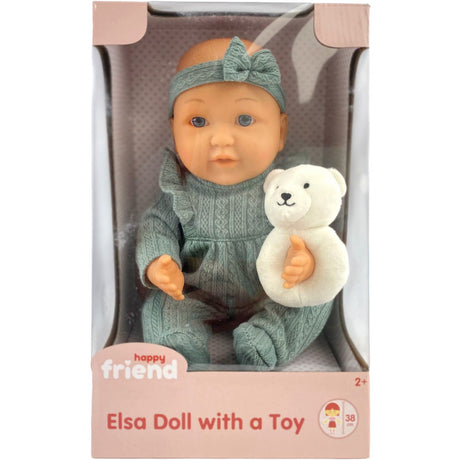Happy Friend Elsa Doll 38 Cm With A Toy Green Suit
