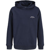 Jack & Jones Junior Navy Blazer Jjcollege Logo Sweat Hood Jnr